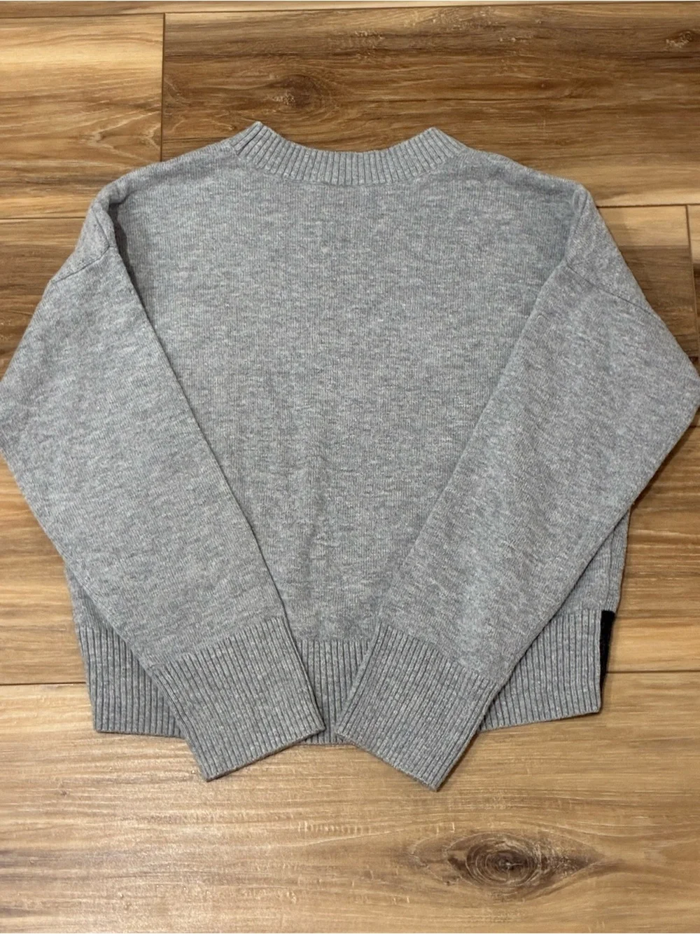 abercrombie kids Gray Knit Sweater with Black Cat Graphic Girls Size 9/10
